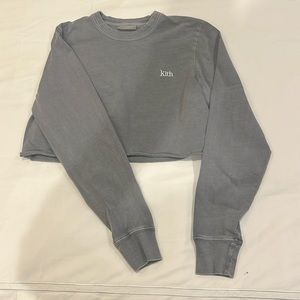 Kith logo cropped long sleeve.